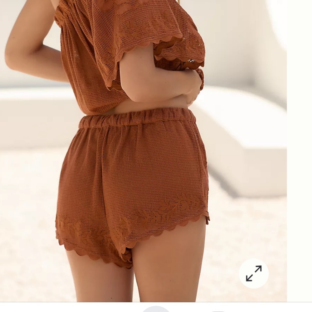 ANTHROPOLOGIE DAINTY MESH LACE SHORTS xs NWT